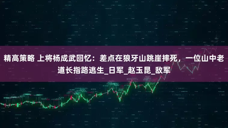 精高策略 上将杨成武回忆:差点在狼牙山跳崖摔死,一位山中老道长指路逃生_日军_赵玉昆_敌军
